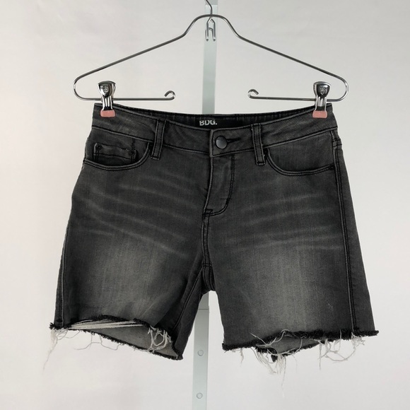 BDG Pants - BDG Faded Black Denim Cut Off Shorts